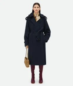 Wool Gabardine Trench Coat