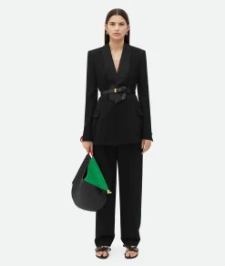 Wool Grain De Poudre Trousers