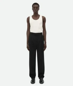 Wool Grain De Poudre Trousers