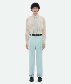 Wool Grain De Poudre Trousers