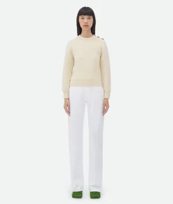 Wool Jumper With Metal Knot Buttons