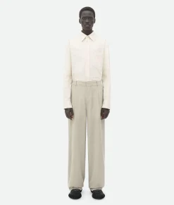 Wool Silk Mouline Trousers