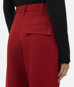 Wool Twill Rounded Leg Trousers