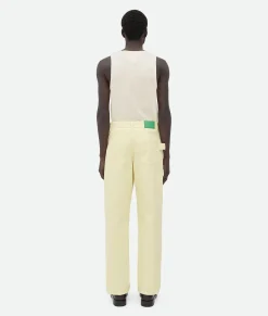 Yellow Wash Wide Leg Denim