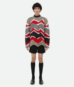 Zig Zag Cotton Knit Jumper