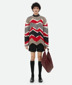 Zig Zag Cotton Knit Jumper