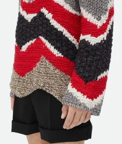 Zig Zag Cotton Knit Jumper